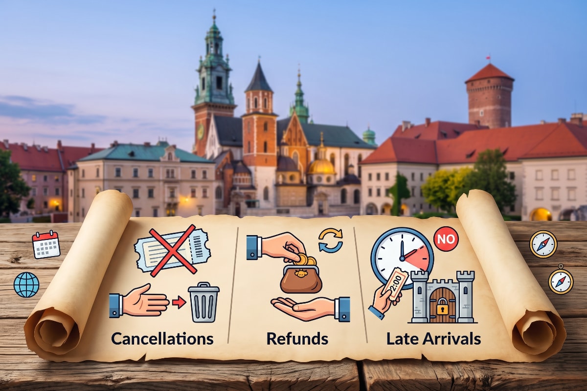 Wawel Castle Ticket Policies: Cancellations, Refunds, and Late Arrivals Explained
